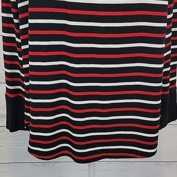 Liz Claiborne weekend striped tunic top Size L - Picture 3 of 12